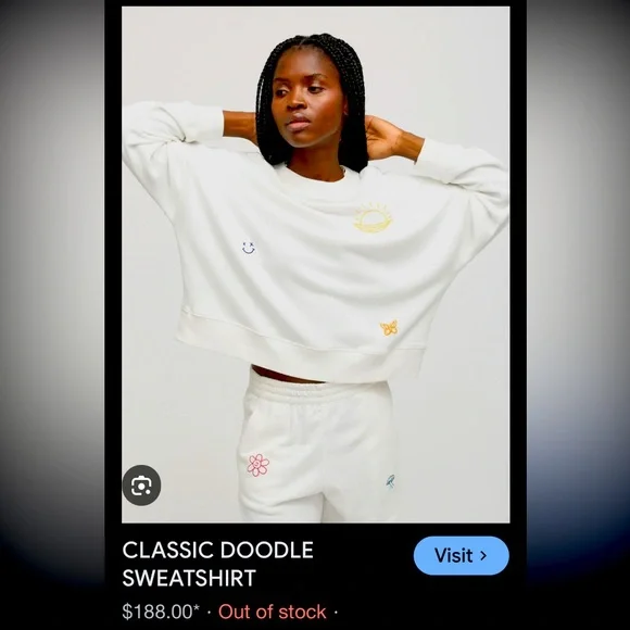 Electric & Rose New with Tags- Classic Doodles Sweatshirt - Picture 3 of 11